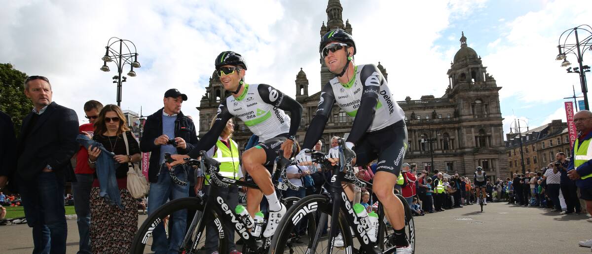 ON A ROLL: Mark Renshaw (right) makes his way to the start line during this year's Tour of Britain. Photo: GETTY IMAGES