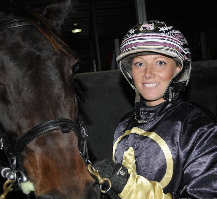 ON THE HUNT: Bathurst trainer-driver Ashlee Grives will steer Ameretto in a Group 3 race at Bendigo on Saturday night. Photo: CHRIS SEABROOK