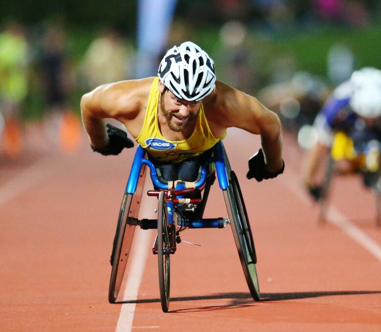 NEED FOR SPEED: Wheelchair racing ace Kurt Fearnely will be chasing a 5000 metres podium at the world championships in London this weekend. Photo: Max MASON-HUBERS