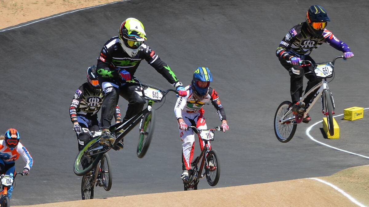 JUMP: The BMX Nationals was one of the big events in Bathurst in 2016 and is a finalist in the Western Advocate Sports Awards. Photo: ANYA WHITELAW 030516yBMX1