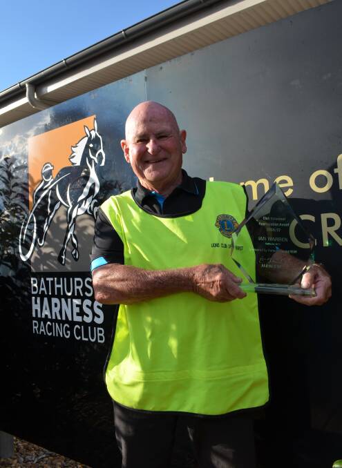 ACKNOWLEDGED: Ian Warren has been doing the gate at Bathurst Harness Racing Club meetings for over 20 years. His efforts were rewarded by Harness Racing NSW.