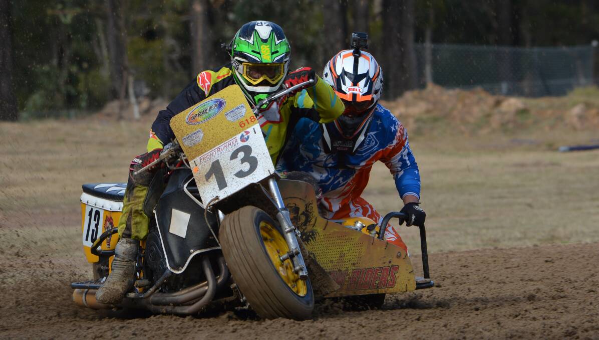 DIRTY DEEDS: Bathurst sidecar rider Sean Griffiths is looking forward to contesting the Australian Senior Dirt Track Titles later this month.