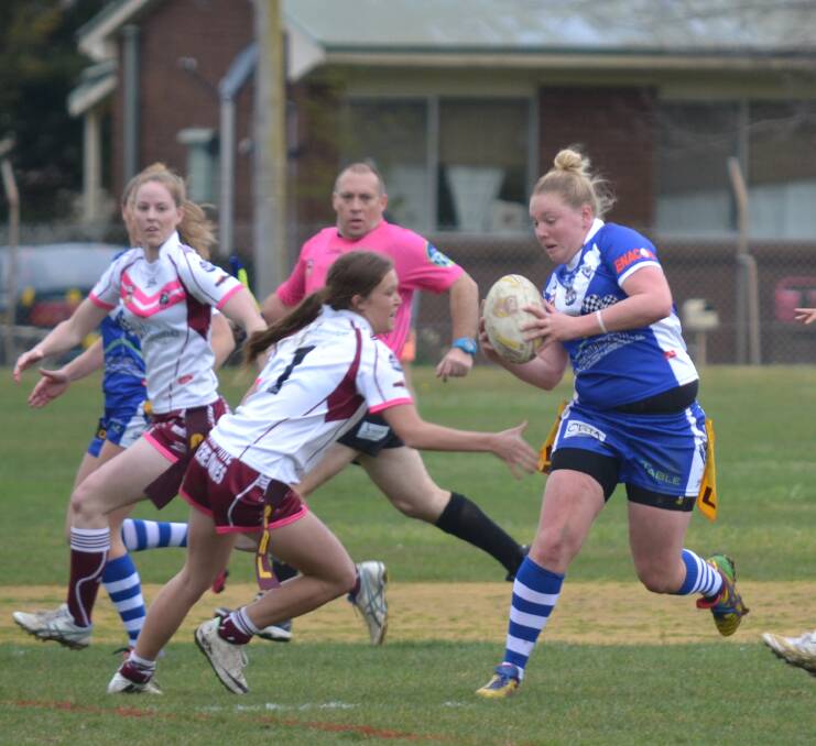BACKING UP: Michelle Somers and her fellow Saints are aiming to win their second consecutive Group 10 league tag premiership.