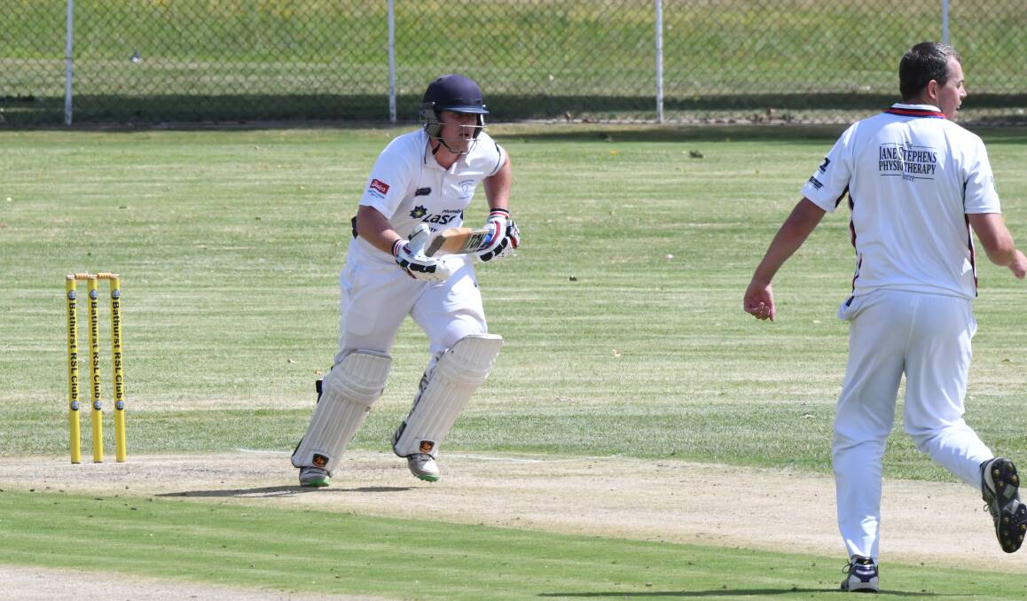 YOUNG GUN: Connor Slattery scored his maiden first grade century last Saturday, continuing what has been a good season for the St Pat's Old Boys player. Photo: CHRIS SEABROOK 011318cpats3b