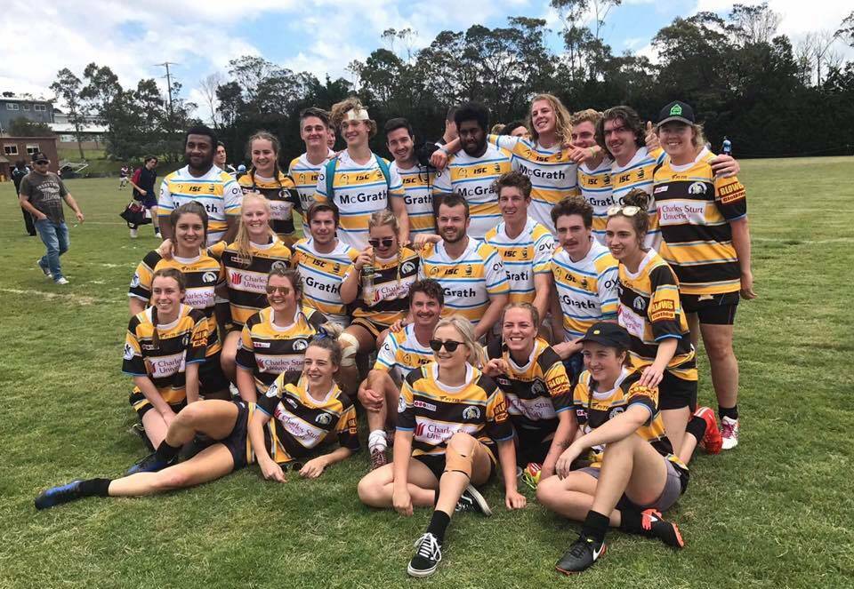 GOOD DAY OUT: Both CSU's men's and women's teams produced some good action at Blue Mountains and Greater West Rugby Sevens Carnival.