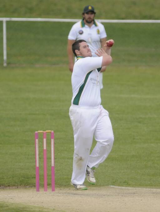 SEND IT DOWN: Bathurst's Connor Slattery claimed 2-31 off 10 overs in Sunday's Western Zone Premier League match against Orange. Photo: CHRIS SEABROOK