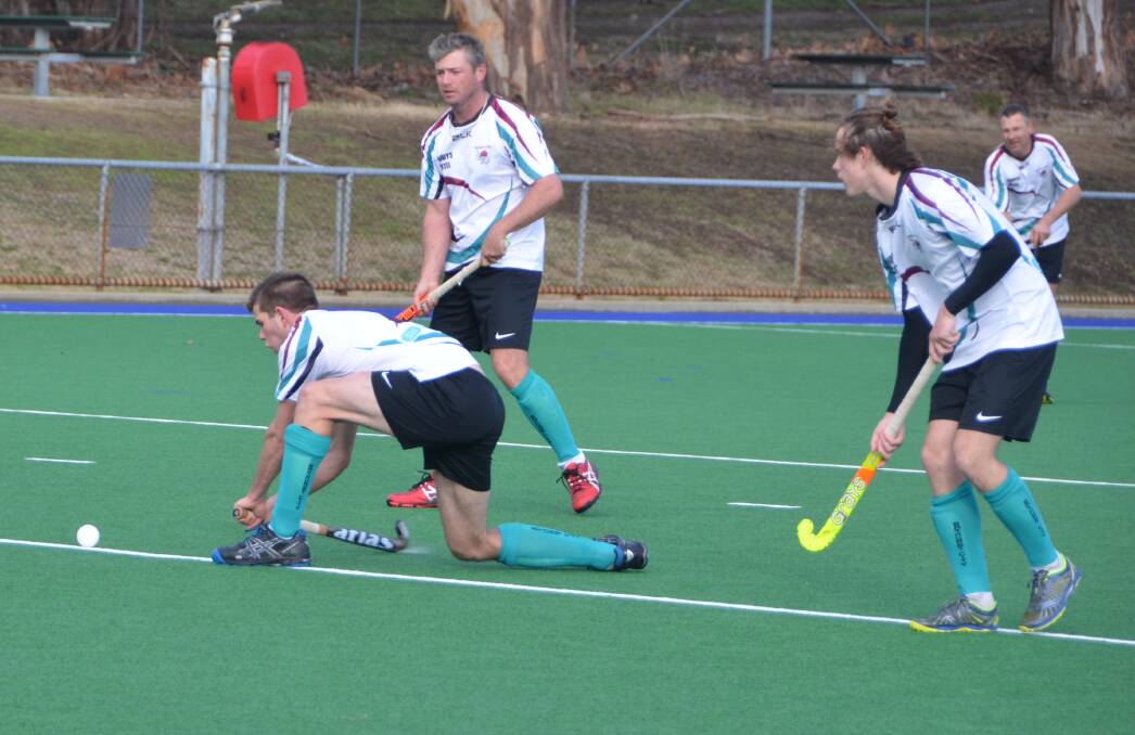 LINING IT UP: Bathurst City's Jacob Hill prepares to fire in a shot on goal.