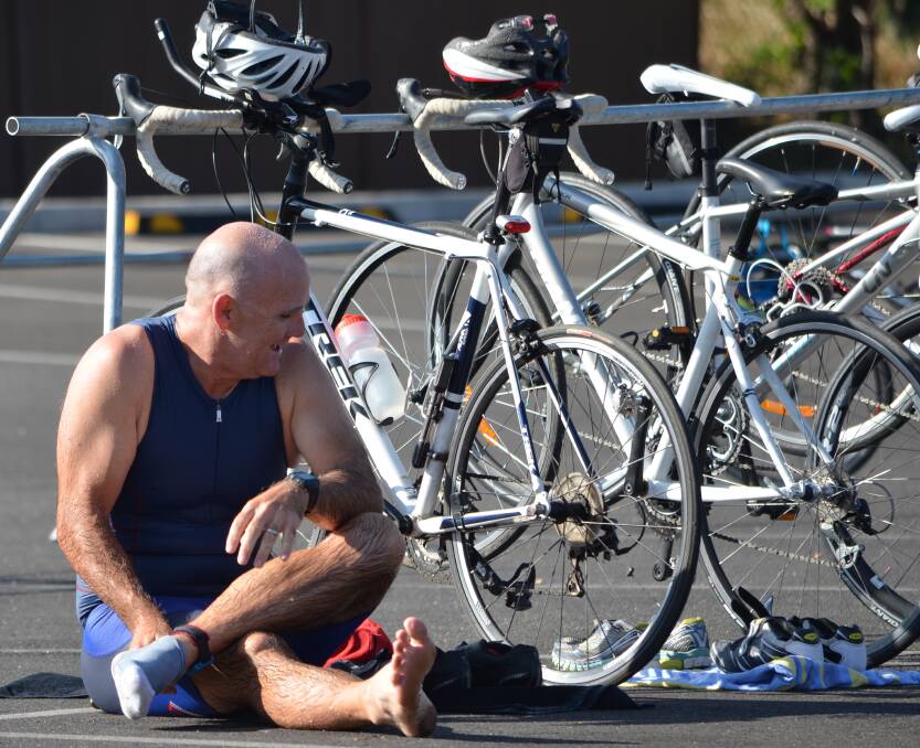 TRANSITION: James Kelly will contest his first Ironman distance triathlon at Port Macquarie on Sunday. Photo: ANYA WHITELAW