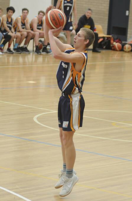 TOUGH DAY OUT: While Kobe Mansell potted 18 points, he and his fellow Goldminers fell well short against Newcastle. Photo: CHRIS SEABROOK