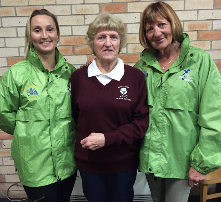 STATELY TRIO: Alecia Sharwood, Liz Smith and Julie George form part of the Bathurst contingent which is headed to the masters state titles.