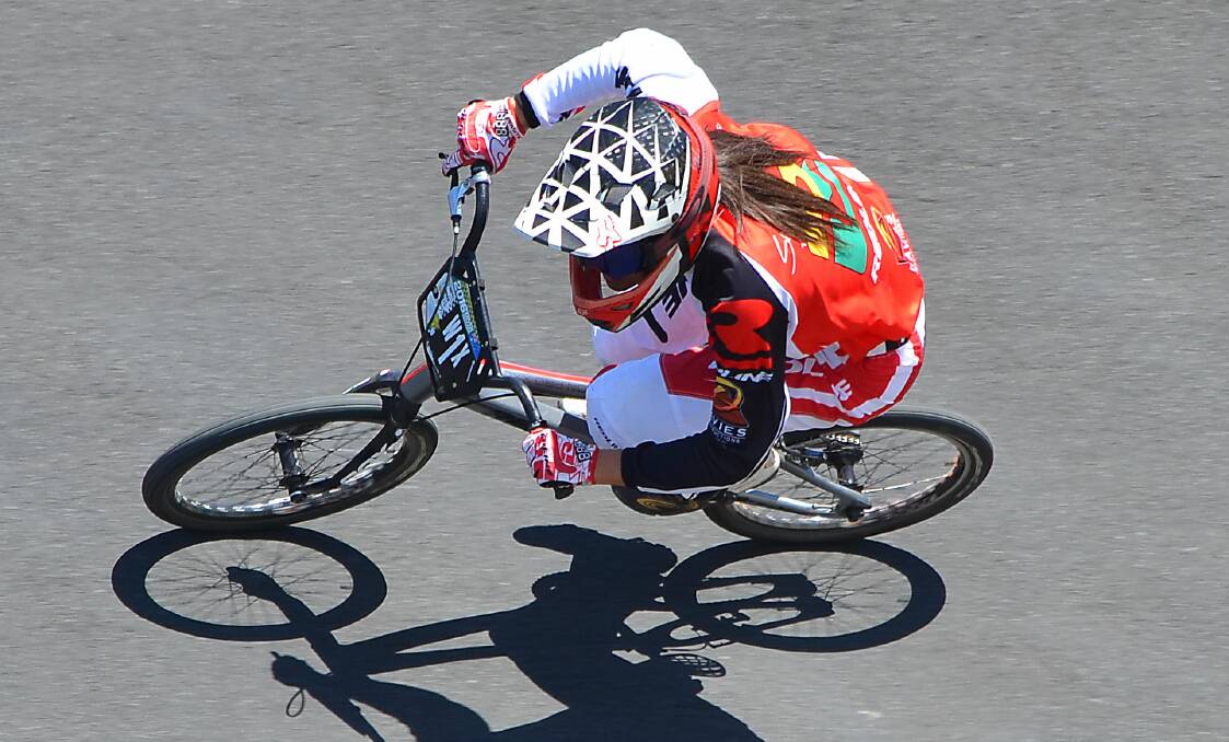 THREAT: Saya Sakakibara will be one of the leading Australian riders in action at the Oceania Championships. Photo: ANYA WHITELAW 030516yBMX35