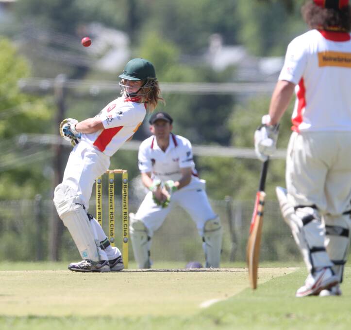 RUNS ON THE BOARD: Brad Glasson made 30 runs last week in ORC's total of 239. Rivals Bathurst City will resume at 4-80 in their reply. Photo: PHIL BLATCH