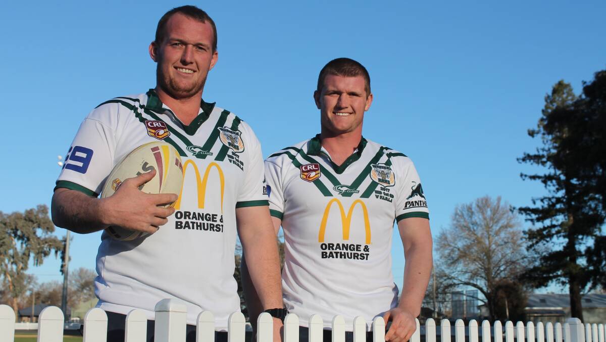 BROTHERS IN ARMS: Brent and Blake Seager will get the chance to play alongside each other in the Western Rams side this Saturday. Photo: PETER CLARKE