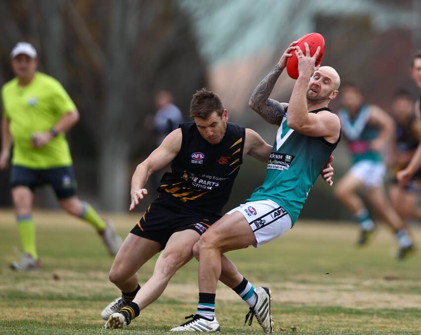STAND TALL: Nathan Belbin is one of a host of Bathurst Bushrangers who will line up in the Central West AFL side this Saturday. Photo: PHIL BLATCH