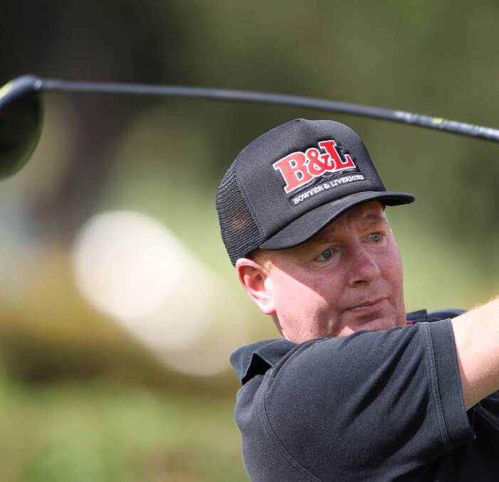 DRIVE TIME: Justin Guy tees off during a recent round at the Bathurst Golf Club. Photo: PHIL BLATCH