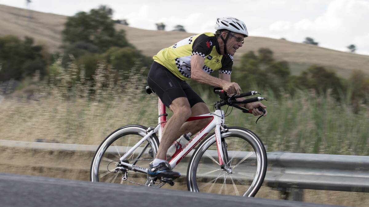 TRIPLE TREAT: Jim Lavis won three gold medals at the Cycling NSW Masters Road Titles. Photo: ALEXANDER GRANT
