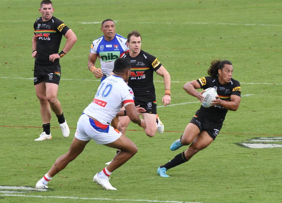 Penrith Panthers five-eighth Jerome Luai in action against Newcastle in Bathurst last year. Picture by Chris Seabrook
