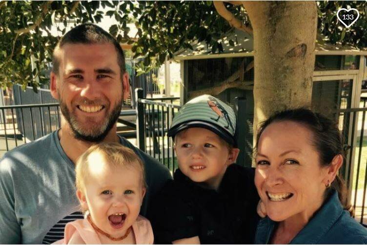 Senior Constable Matthew Foley and his family. Picture: GoFundMe