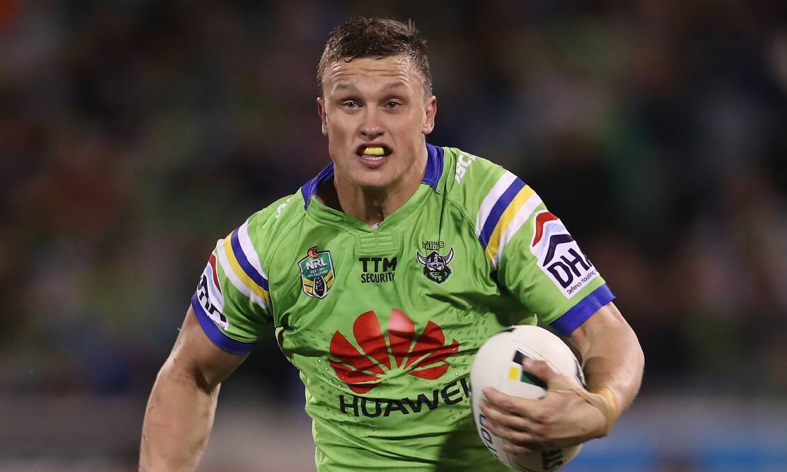 IN THE RUNNING: Canberra's Jack Wighton is on the run during the 2016 season. He's backing the Green Machine to do plenty of hard work again. Photo: GETTY