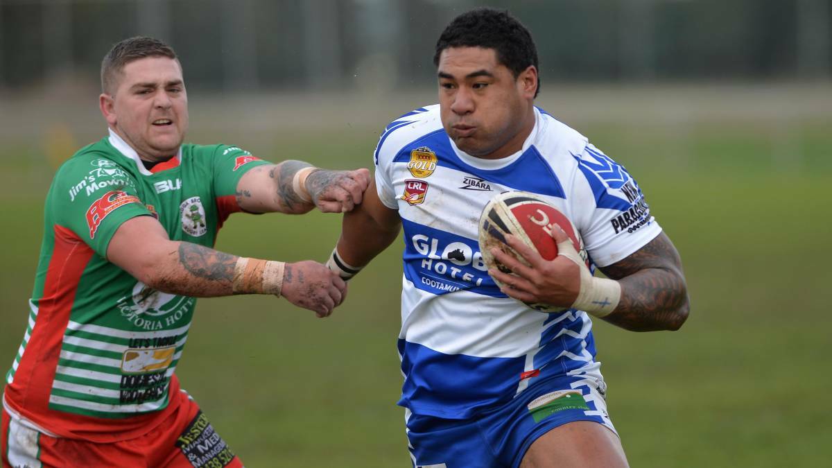 UP FRONT: Hawks needed change ahead of 2017, and in a round one team with eight new faces, they've got just that. Sione Tongia, pictured playing with Cootamundra, is the biggest. 