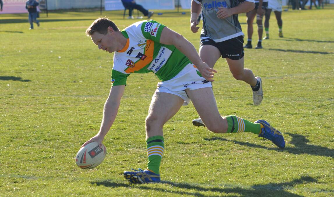 TRY TIME: Orange CYMS five-eighth Dom Maley was instrumental in the green and gold's big win last weekend. Photo: MATT FINDLAY