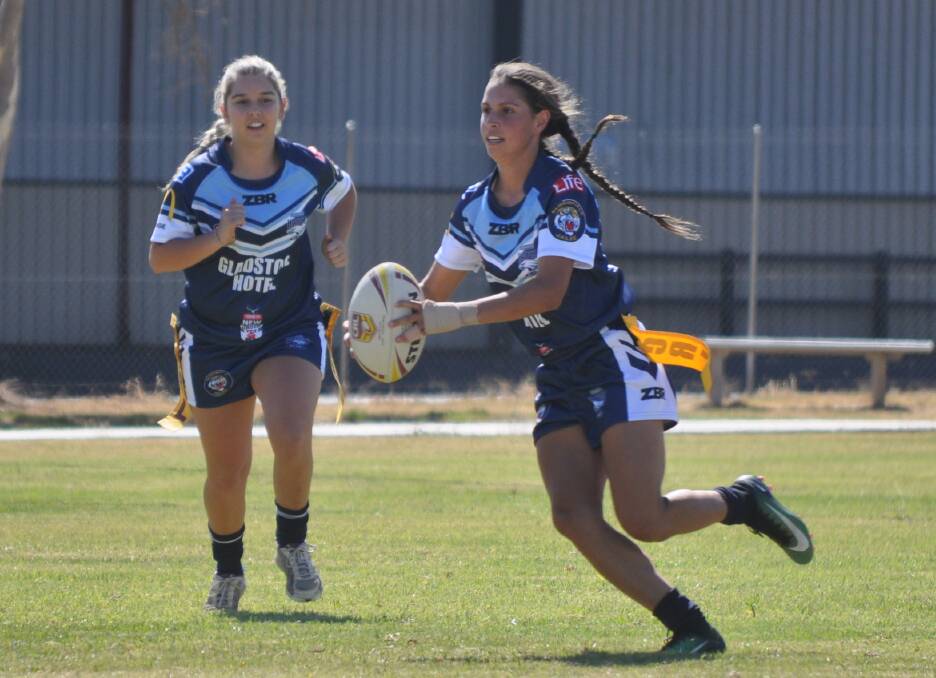 IMPRESSIVE START: Multi-sport gun Erin Naden has kicked off the Group 10 league tag season with two tries in Hawks' big 22-4 win over Blayney. Photo: NICK McGRATH