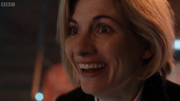 Jodie Whittaker in her first appearance as Doctor Who's first female incarnation in the Twice Upon a Time Christmas special. Photo: BBC
