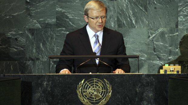 Kevin Rudd warns the United Nations is too often taken for granted. Photo: Trevor Collens
