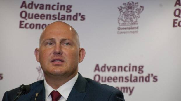 Queensland Treasurer Curtis Pitt delivers the 2016 budget. Photo: Robert Shakespeare
