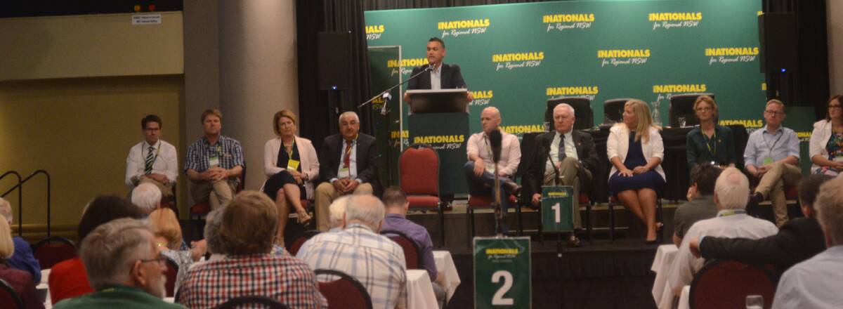 SPEAKING UP: NSW deputy premier and state Nationals leader John Barilaro at the conference in Orange on Saturday. Photo: TANYA MARSCHKE