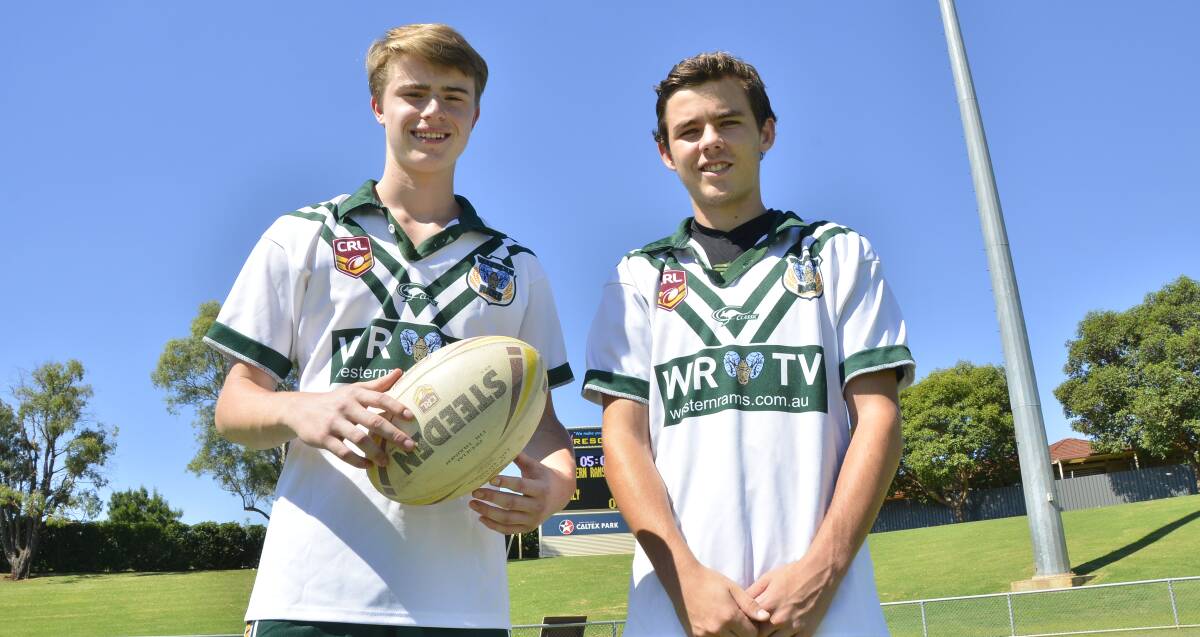 IN THE FRAME: Harry Hopkins and Dylan Miles were strong in Western's trials against Manly-Warringah at Dubbo, the former scored the Rams' lone try. Photo: PAIGE WILLIAMS