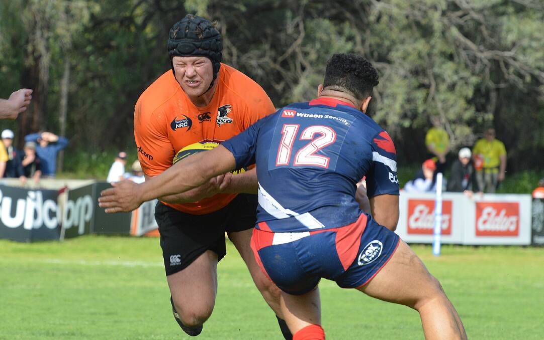 BACK ON DECK: Tamworth-born prop Paddy Ryan, pictured playing his home town last year, will once again skipper the NSW Country Eagles. The franchise plays in Orange in October. Photo: SAM NEWSAM