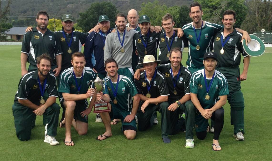 CHAMPIONS AGAIN: Newcastle celebrates its win in this summer's McDonald's Country Championship. Photo: COUNTRY CRICKET NSW