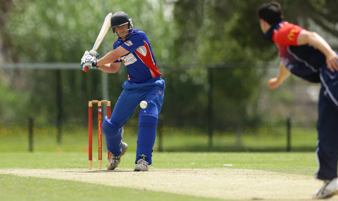 CAPTAIN'S KNOCK: Newcastle skipper Mark Littlewood, pictured playing in this year's NSW Premier Cricket Kingsgrove Cup, defied illness and injury to lead his side to another McDonald's Country Championship. Photo: JONATHON CARROLL