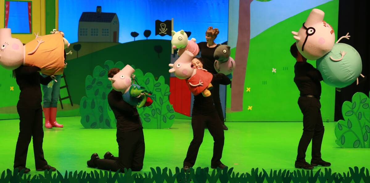 SNAPSHOT: Live action from the Peppa Pig stage show at Bathurst Memorial Entertainment Centre on Wednesday. Photo: PHIL BLATCH