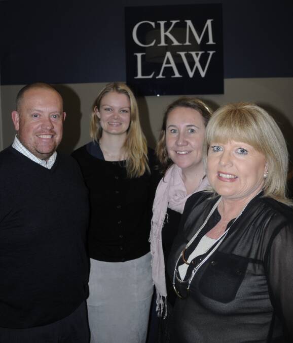 OFF AND RUNNING: CKM law firm will again field a team in the Edgell Jog, including Tim Cain, Sarah James, Jane Kensit and Sharon Wellings. Photo: CHRIS SEABROOK 083116ckm1a