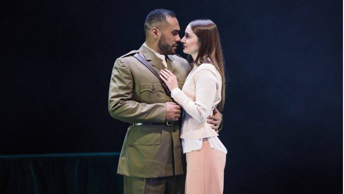 GRIPPING: Ray Chong Nee as Othello and Elizabeth Nabben as Desdemona in Bell Shakespeare's Othello, coming to BMEC later this month.