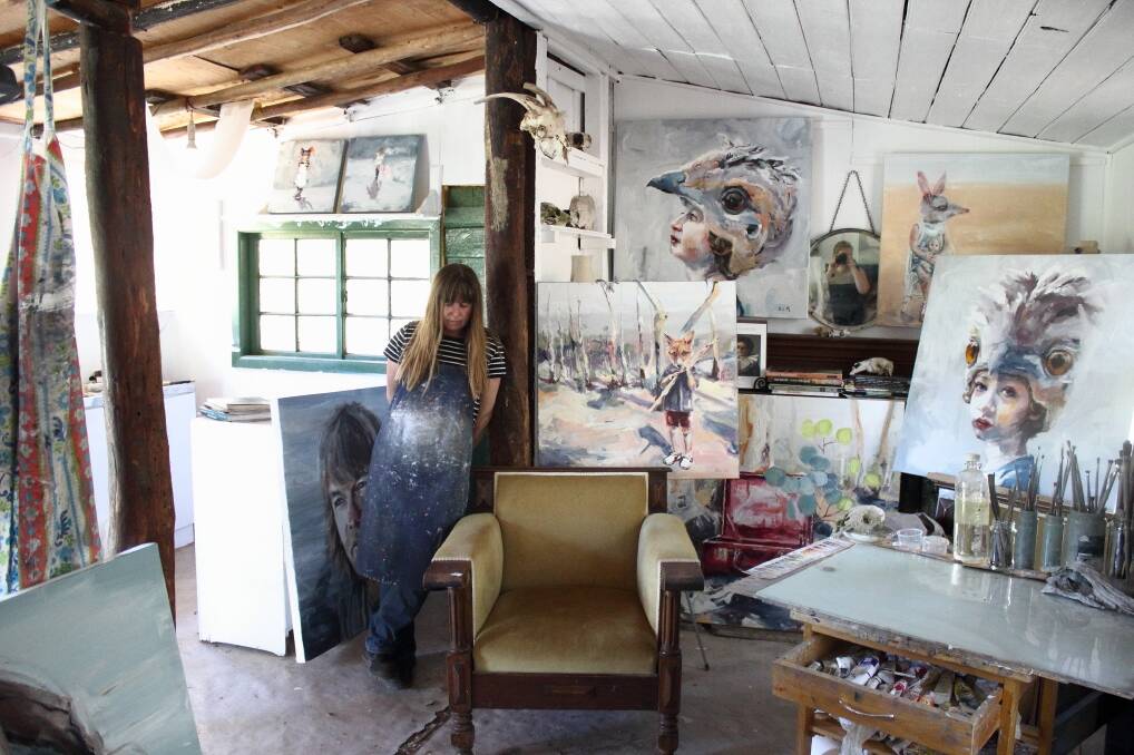 STILL: Bathurst artist Nic Mason, pictured at work in her studio, is putting the finishing touches to her second solo exhibition that opens on Friday.