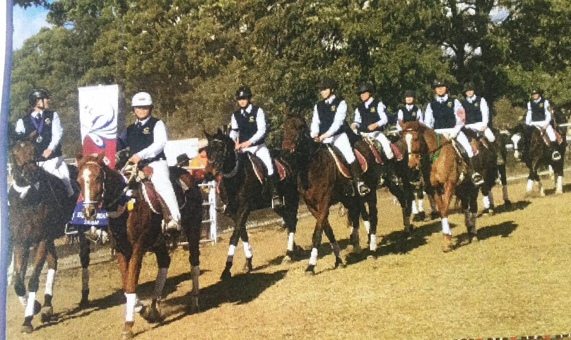 RIDING HIGH: Mackillop College, Bathurst, was well represented by this team at the Schools Equestrian Expo at Coonabarabran in recent weeks.
