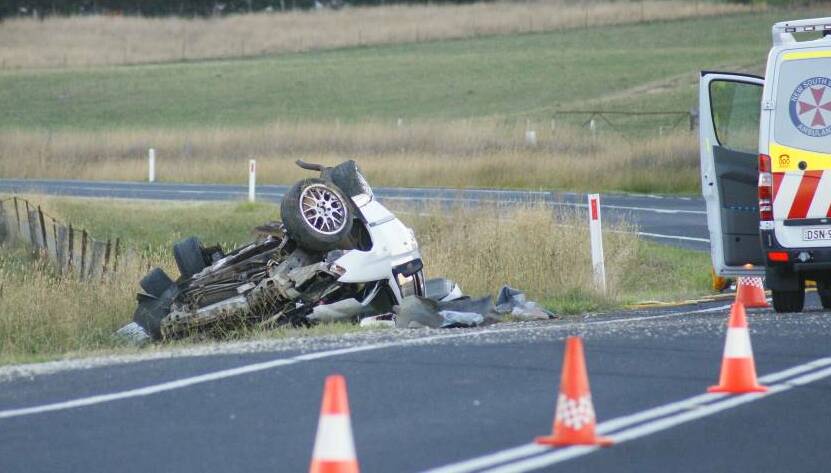 CRASH SCENE: A man will appear in court following this crash near Blayney on March 8.