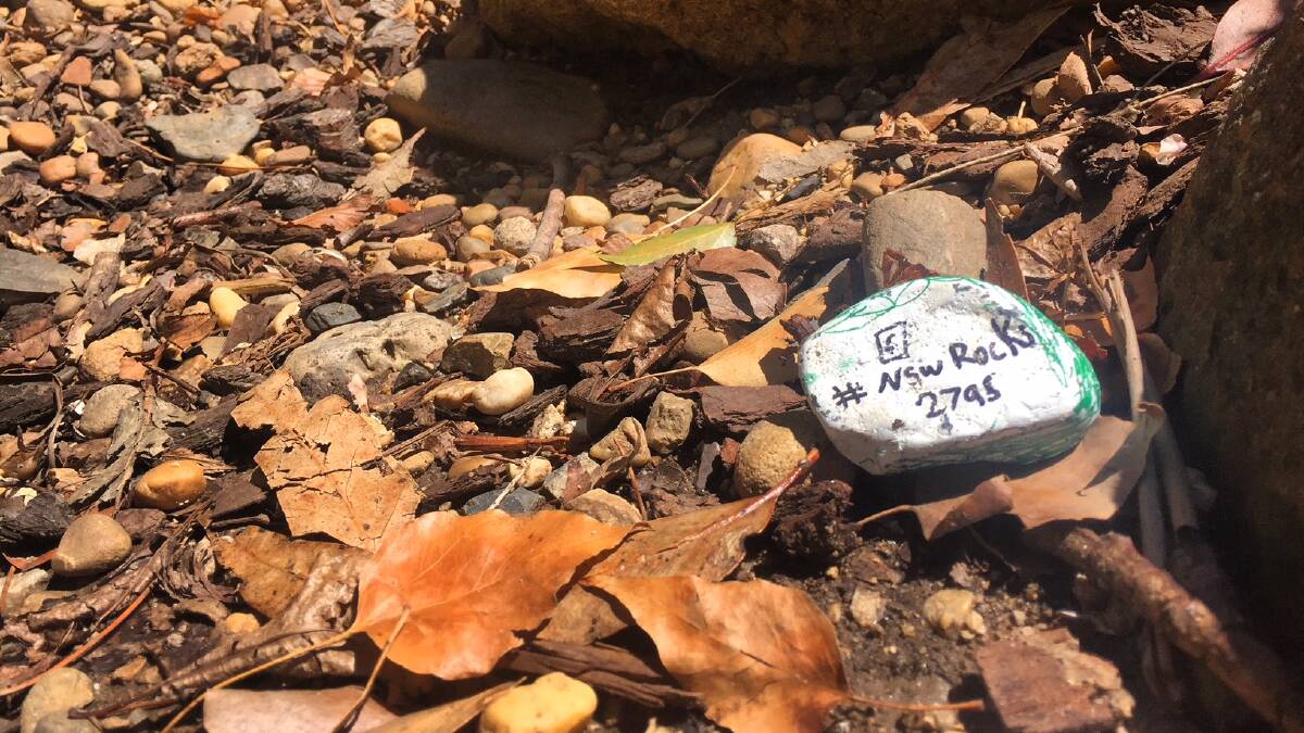 #FOUND: The Western Advocate came across this painted rock near the Macquarie River (yes, we really did).