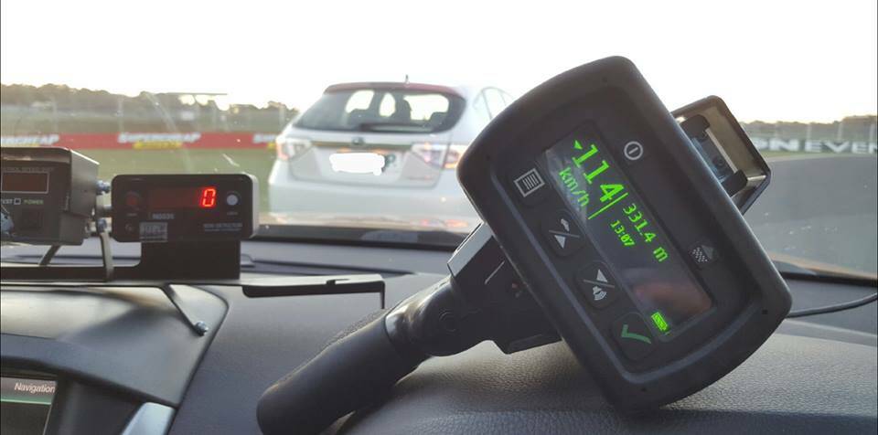 SLOW DOWN: The Kelso man was clocked at 114km/h down Conrod Straight on Sunday evening. Photo: HIGHWAY PATROL COMMAND