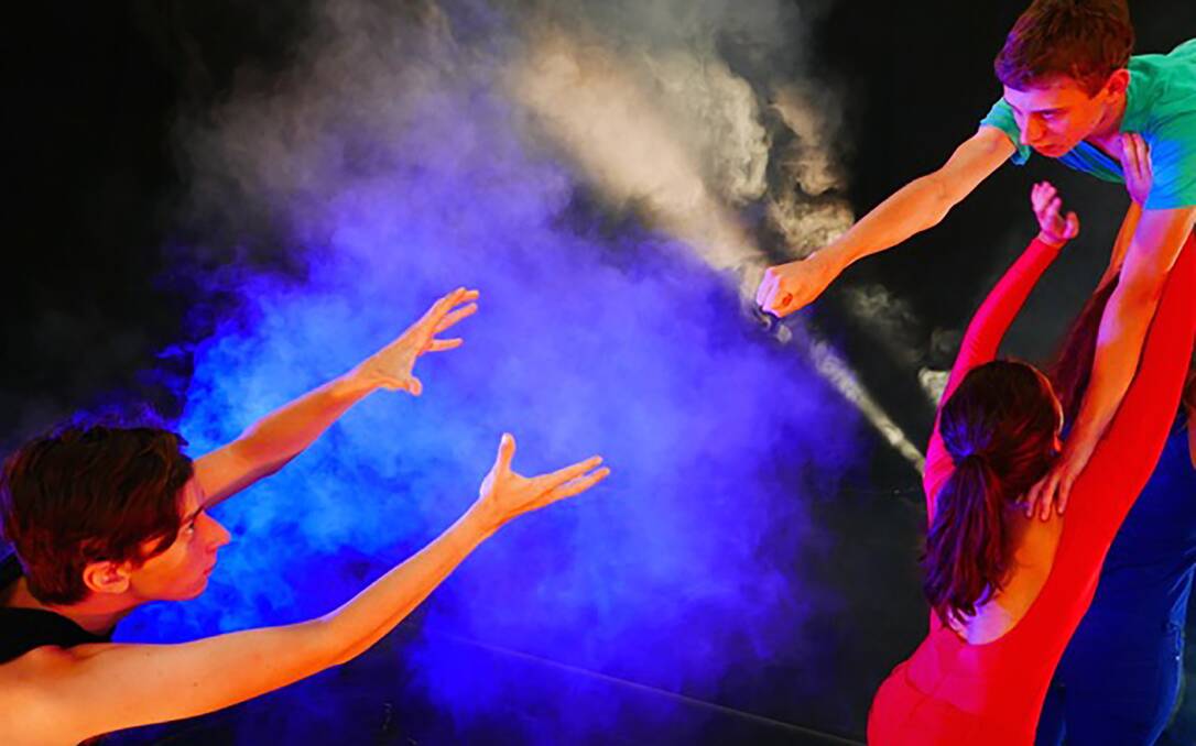 HANG ON: FliNG Physical Theatre will perform a blend of circus, dance, gymnastics and theatre in Bathurst. Photo: PAUL HOPPER