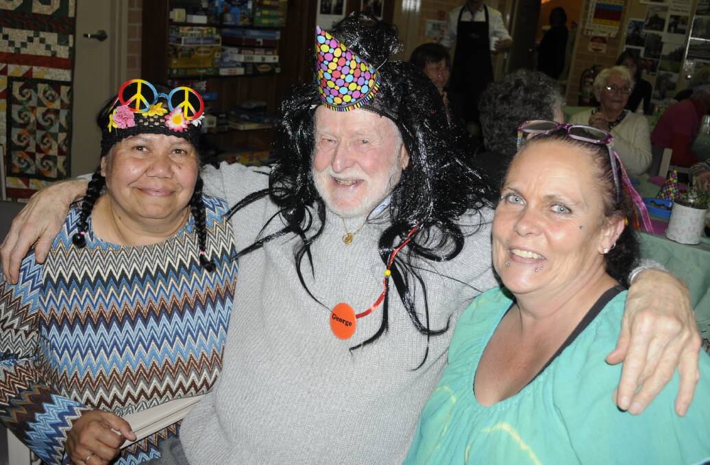THREE'S COMPANY: Joanne Bugg, George Jackson and Kelly Harrison enjoyed the Seymour Centre party. 081716cseymr4