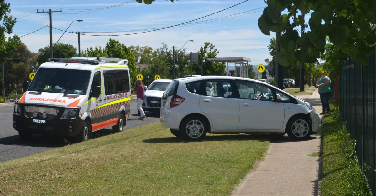 LAST STRAW: The crash outside the Assumption School on November 25, 2016 that sparked Kent and Dianne McNab's campaign to have a roundabout installed.