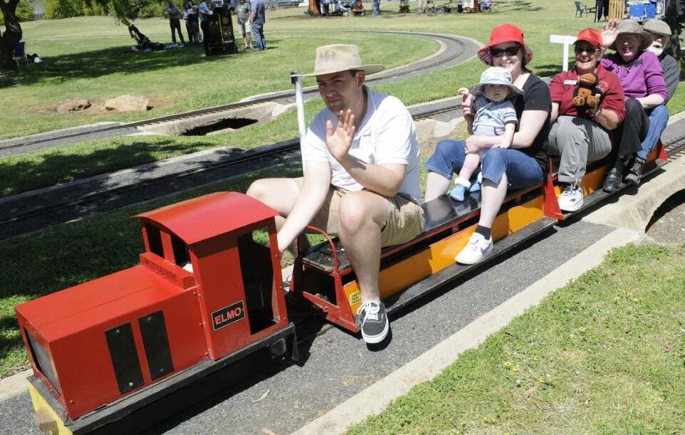 ALL ABOARD: Miniature train rides at the John Matthews Sporting Complex.