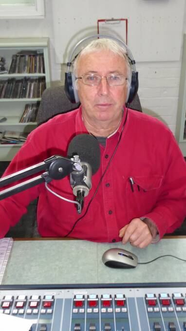 ON THE AIR: Affable 2MCE Tuesday breakfast presenter John O’Connell in the studios at community radio 2MCE.