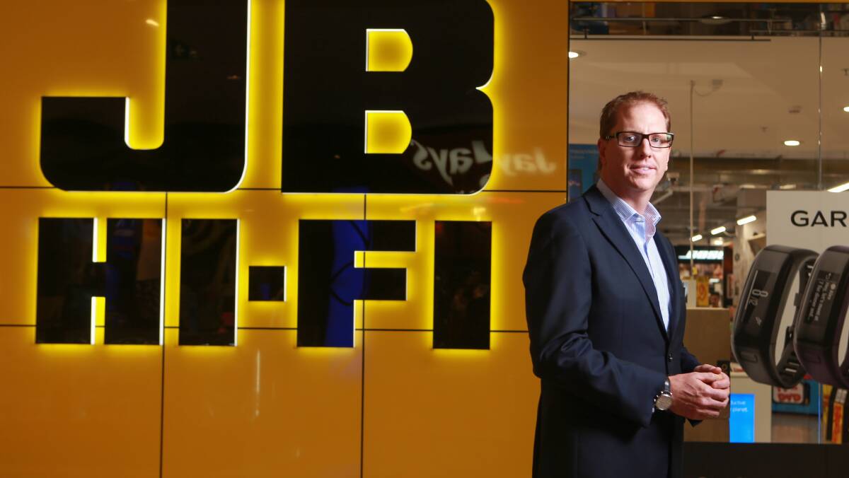 WELCOME MAT: JB Hi-Fi CEO Richard Murray poses outside one of their Melbourne stores. Bathurst locals have made it clear they would like to see a JB Hi Fi here as well.