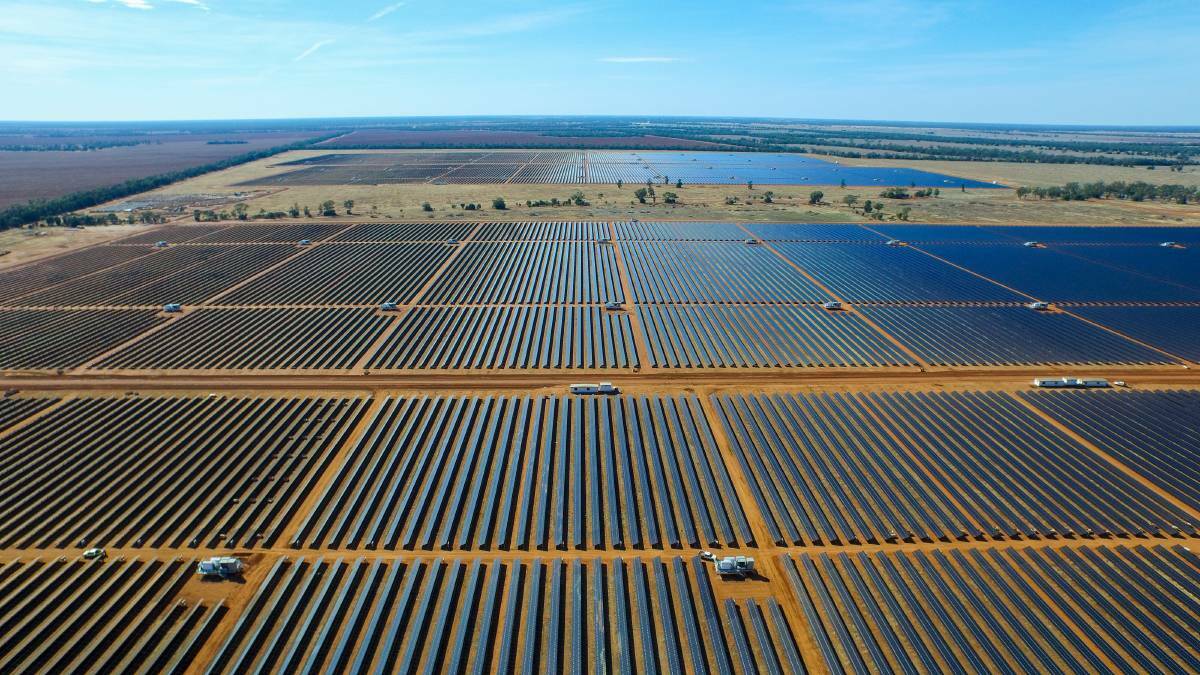 SOLAR VIEW: Thousands of solar panels at the Nyngan solar farm.