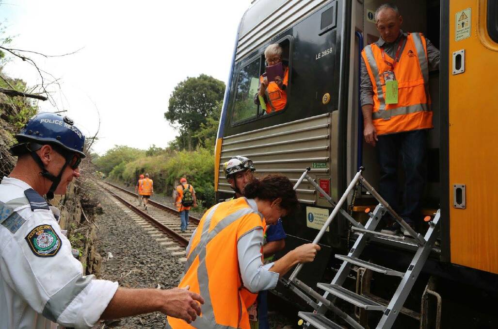 Emergency service workers took part in a simulated train derailment on Saturday, to learn how to deal with the situation. The operation was in response to recommendations from the Waterfall Commission, investigating the 2003 Waterfall train disaster.